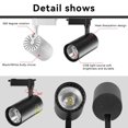 thumbnail image 4 of Luz de pista LED COB, iluminación de techo, sistema de riel, 10/20/30W, 220V, adecuado para tiendas de ropa, salas de estar y cocinas, 4 of 4