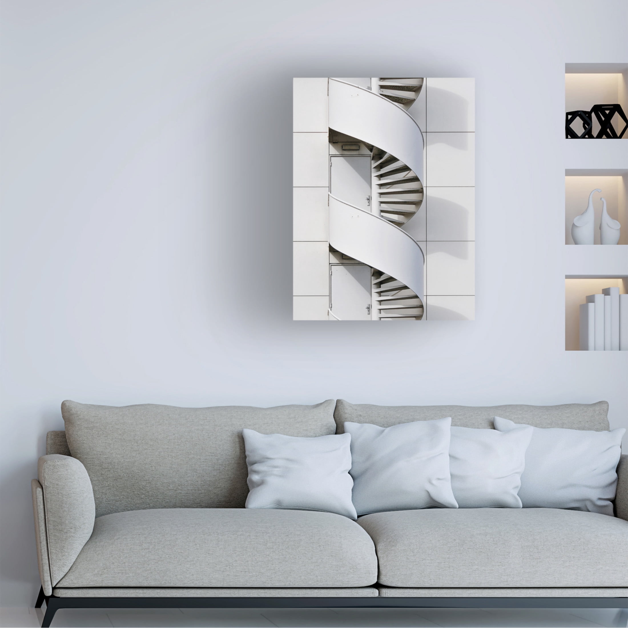 Canvas Wall Art - Henk van Maastricht 'Fire Escape' Wall Art for Living Room, Bedroom, or Office D?cor by Trademark Fine Art - 18 x 24 Inches
