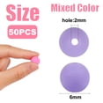 thumbnail image 2 of Un paquete de cuentas de colores acrílicos, colores mezclados mate transparentes, 2 of 5