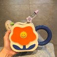 thumbnail image 2 of Taza de agua con forma creativa, exquisito regalo de cumpleaños para niños y niñas, Taza de cerámica, taza para parejas con pajita para el hogar, 2 of 5