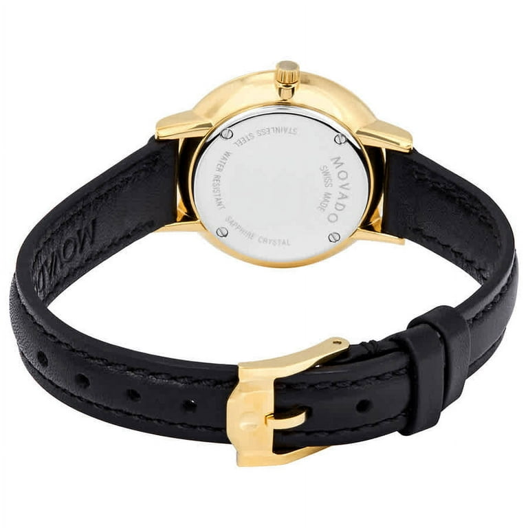 Movado Ultra Slim Leather Ladies Watch 0607158