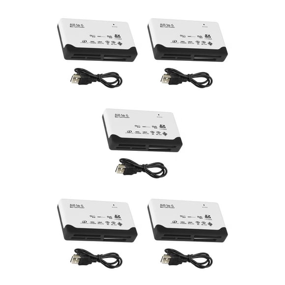 Injueey Lector de tarjetas de memoria TF CF, adaptador USB externo portátil para el hogar, convertidor de escritura de lectura de velocidad de Type2