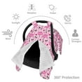 thumbnail image 3 of Car Seat Cover Baby - Cool Flamingos Breathable Infant Car Seat Cover for Baby Carseat, Lightweight Comfort Baby Essentials Must Haves Newborn Stuff for Girl Boy, 3 of 7