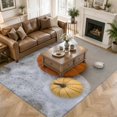 thumbnail image 2 of Area Rugs 5'x7', Coastal Pumpkins Carpet Runner Indoor Outdoor Rugs Home Decor Aesthetic, Fall Thanksgiving Plant Waves Shells Non Slip Mats Washable Accent Rug for Living Room Bedroom, 2 of 5