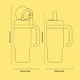 thumbnail image 3 of Botella de Agua Para Niños, Copa para Beber Aislamiente de Acero inoxidable de 710 ml/24 oz de Paja de para Viajar al Aire, 3 of 7