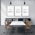 thumbnail image 5 of Framed Canvas Wall Art Positive Quote, Office Art, White Large Poster, Motivational Artwork Set of 3 Prints, Inspirational Poster Prints (G-3pcs,12x16inchx3pcs), 5 of 6