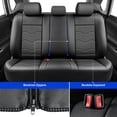 thumbnail image 5 of Car Seat Cover Fit for Mazda CX-30 2020-2026,Full Set Faux Leather Seat Protectors,Breathable,Easy Care,Non-Slip,Scratch Resistant,Black,2 Row 5 Seats, 5 of 12