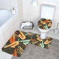 thumbnail image 7 of Sax Musical Party Art Retro 3-Piece Bathroom Rug Set Non-Slip Flannel Bath Mat 24"x16" U-Shaped Contour Mat Toilet Lid Cover, 7 of 7