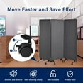 thumbnail image 3 of Acoustic Privacy Screen with Wheels - Sound Deadening Portable Room Divider for Small Spaces - Freestanding Noise Blocking Partition Wall Panel, 3 of 9