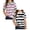 White & Green, variant on SGMVNU 2 Pack Summer Shirts for Girls Short Sleeve Crewneck Color Block Striped Tops Casual Loose Kids Clothes, Size 8-9 Years, Pink & Green