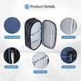 thumbnail image 3 of ProCase Big Capacity Pencil Case Pen Bag, Handheld Pencil Holder Pouch Pen Organizer Stationery Pouch with Durable Zipper Multi Compartments for Office Supplies –Navy, 3 of 7