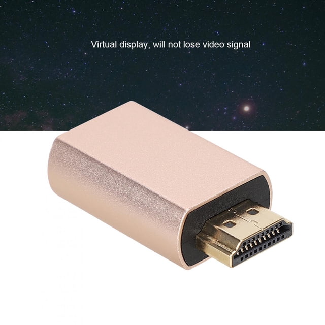 Virtual Display, 1920 and 1080/60Hz Metal Material Male To Female Converter for Storage Device Name Resolution and Refresh Rate