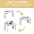 thumbnail image 6 of Convenience Concepts Newport JB Console/Sliding Desk with Drawer and Riser, White, 6 of 8