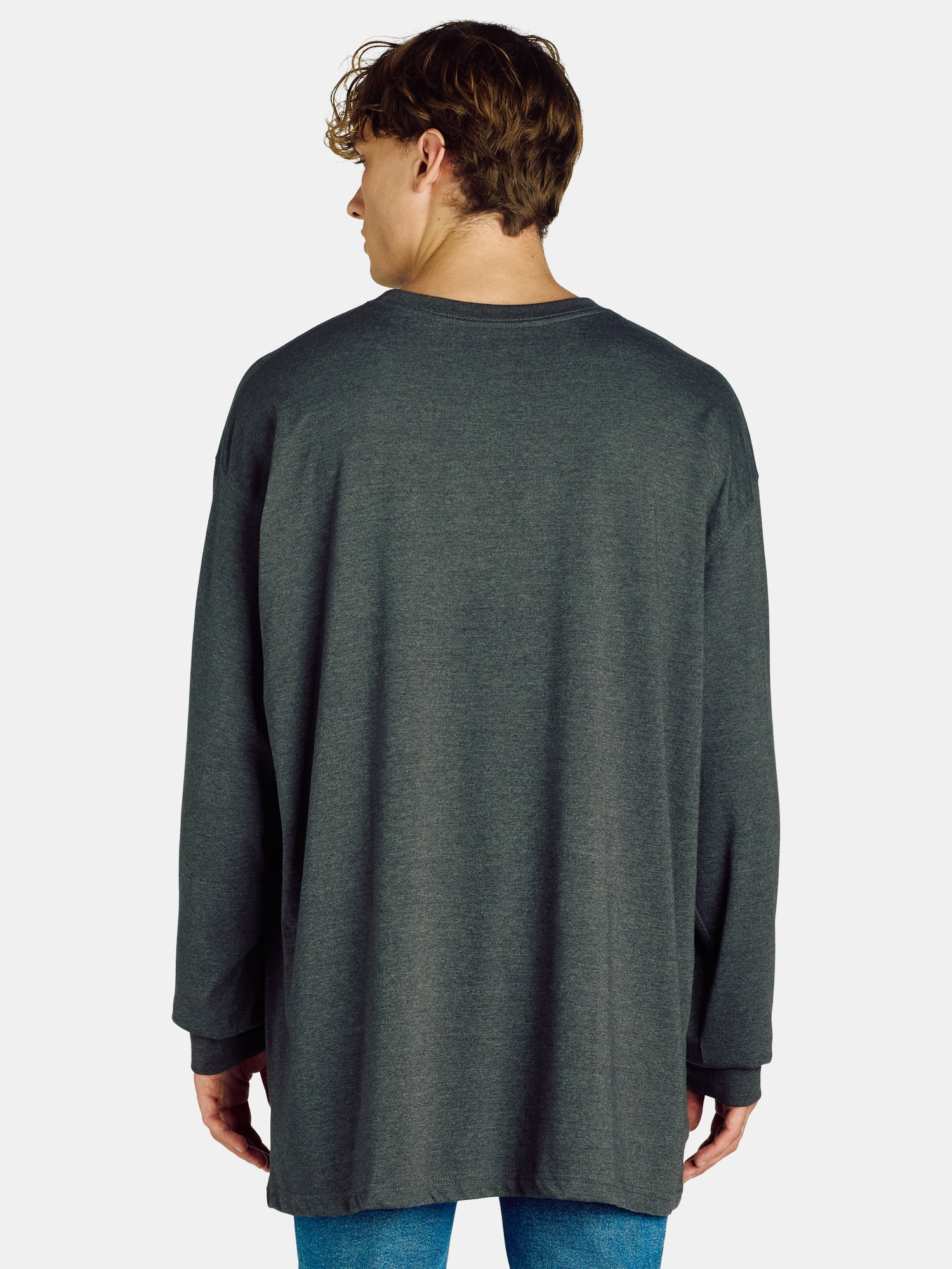 Wrangler Men’s Big and Tall Cotton Pocket Tee with Long Sleeves, Sizes 1XL-6XL