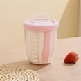 thumbnail image 3 of Vrorvz Portable Fruit Cup with Fork Storage Box Leak Proof Plastic Container for Picnic and Salad Carry with You Sealed Large Capacity for Freshness and Easy Carrying, 3 of 6