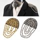 thumbnail image 2 of Fashionable Tassels Shoulder Epaulettes Stylish Unique Shoulder Embellishments for Men and Women Costume Silver, 2 of 4
