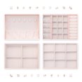thumbnail image 4 of Unique Bargains 3 Layer Jewelry Box PU Leather Jewelry Organizer Case Storage Holder Pink, 4 of 8