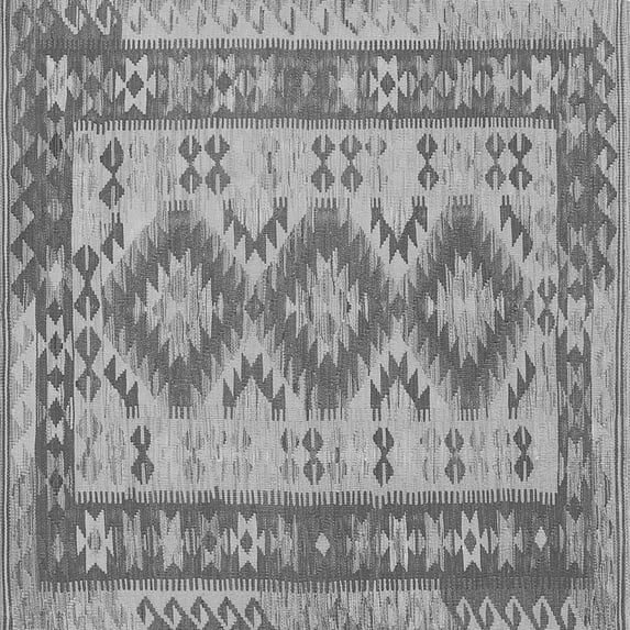 Ahgly Company Indoor Square Southwestern Gray Country Area Rugs, 8' Square
