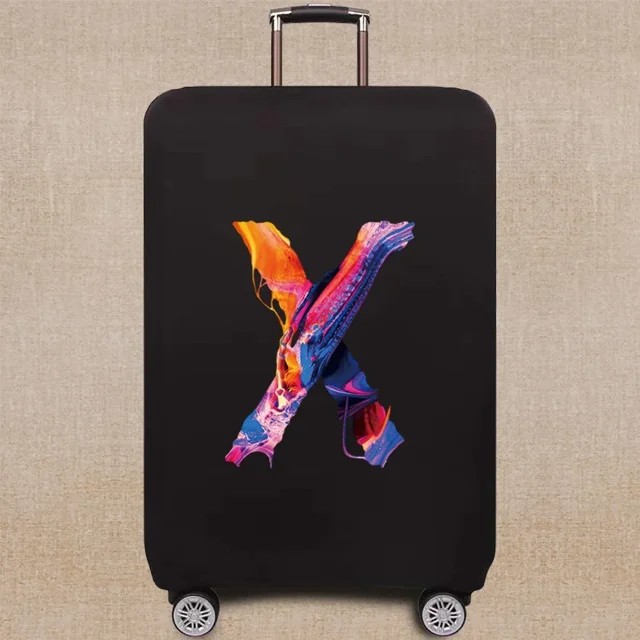 2024 Travel Suitcase Cover Elastic Luggage Dust Cover Apply 18-32 Suitcase Protective Cover Paint Pattern Series 8paintX L