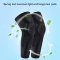 thumbnail image 3 of 1pc Long Knee Pad Sleeve Anti-slip Breathable Knitted Leg Support Protector Outdoor Gym Cycling Basketball Fitness Sportswear Accessories, 3 of 10