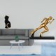 thumbnail image 2 of Elegante Figura De Gato De Resina, Escultura De Arte Abstracto Moderno, Adorno Coleccionable Decorativo Para La Entrada, Sala De Estar, Dormitorio, Estantería, Mesa., 2 of 8