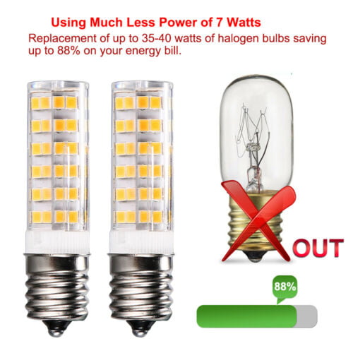 5 Pack Details about   E17 LED Dimmable Intermediate Base Microwave 7W Appliance Light Bulb 