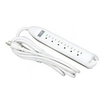 Belkin Power Strip, 6 Outlets, 12 ft Cord, White