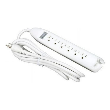 Belkin Power Strip, 6 Outlets, 12 ft Cord, White