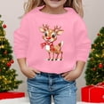thumbnail image 2 of MIASHUI Sweatshirts de Noël pour Enfants Pull Imprimé Décontracté à Manches Longues, Rose, 4-5 Ans, 2 of 4
