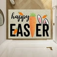 thumbnail image 6 of Happy Easter Carrot Bunny Welcome Doormat - Non-Slip Indoor/Outdoor Entryway Rug, Washable Front Door Mat for Spring, Porch, Kitchen, and Home Easter Decor, 6 of 7