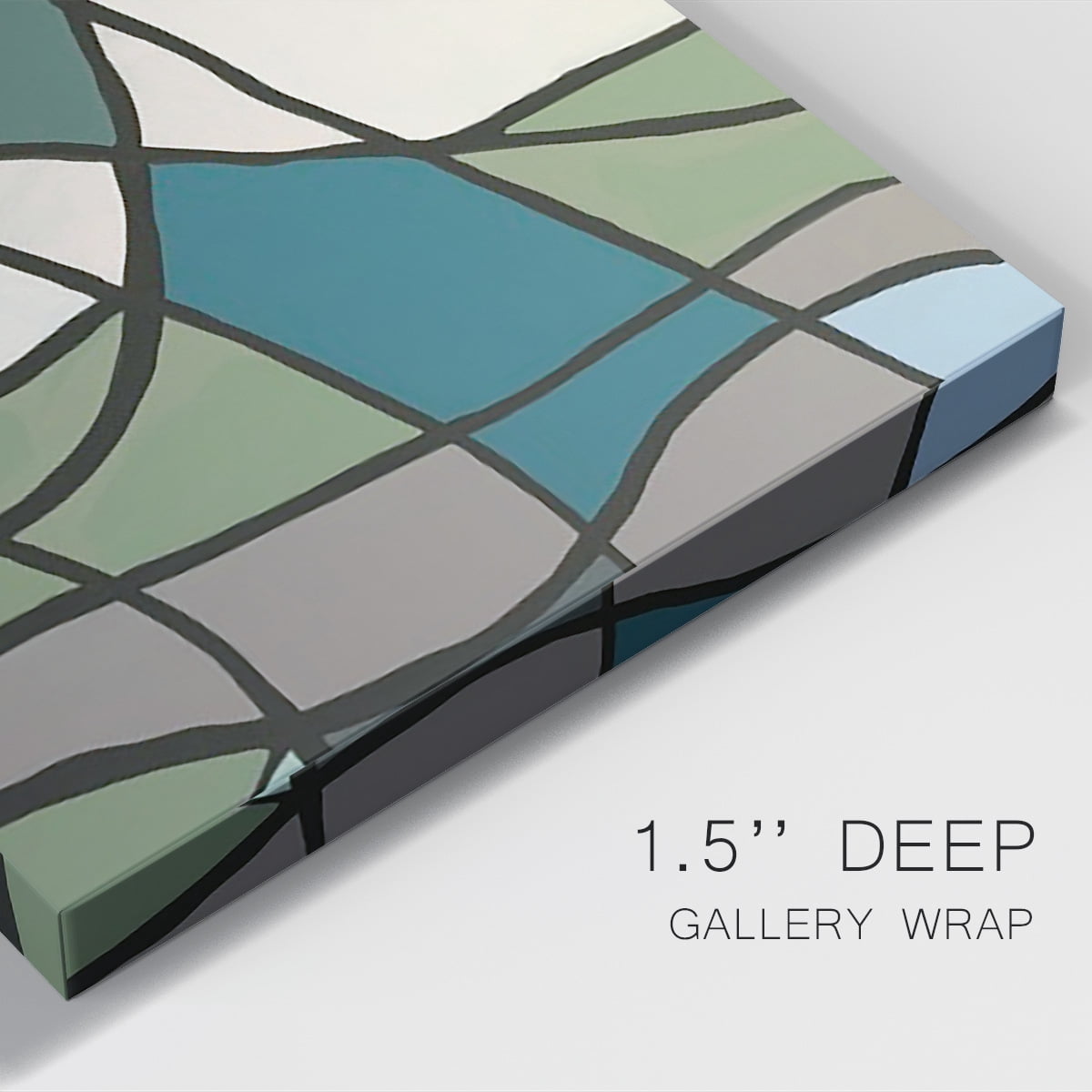 Multicolor Stained Glass I Premium Gallery Wrapped Canvas - Ready to Hang