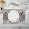 thumbnail image 2 of Placemats Set of 1 - Easy Clean Washable Reversible PVC Woven Vinyl Placemats - Wipeable Heat Resistant Woven Table Mats for Dining Table, Double Layer Cloth Fabric Place Mat(Beige,17.7x11.8"), 2 of 6