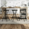 thumbnail image 6 of Home Square Stratus Industrial Metal Frame Bar Stool in Black - Set of 2, 6 of 10