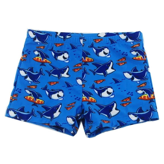 Boys Swim Trunks Kids Summer Sharks Prints Shorts Quick Dry Beach Swimming Trunks Clothes Swimsuit For Boys Blue 9 Years-10 Years
