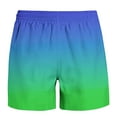 thumbnail image 4 of Mens Swim Trunks Quick Dry Gradient Printed Summer Beach Shorts Loose Casual Drawstring Board Swimwear Bathing Suit, 4 of 5