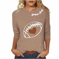 thumbnail image 2 of Mifsaly Plus Size Game Day Shirt Women Football Heart Graphic Long Sleeve Tee Team Fans Game Day Football Tee XXXXXL, 2 of 5