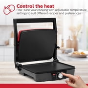 Holstein Housewares 4-Slice Electric Griddle with Adjustable Temperature Control, Cool-Touch Handle, Non-Stick Surface, Indicator Lights, and Spacious Cooking Area – Ideal for Pancakes, Eggs, More,