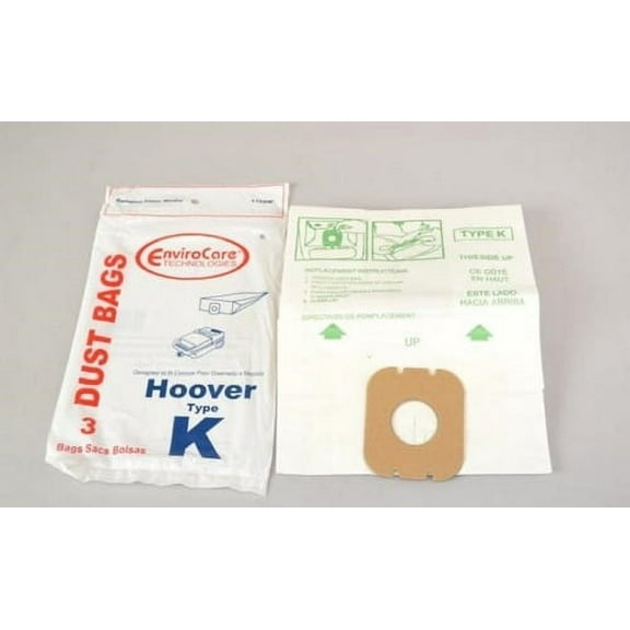 Replacement Part For Hoover Sprint Canister Type K Filter Vacuum Bags 3 Pk - 110SW