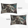 thumbnail image 2 of Daiia Astronaut Polar Bear Roar Bedding Waterproof Pillow Protector Zippered Queen – Bed Bug Proof Pillow Encasement-20"x30", 2 of 6