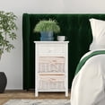 thumbnail image 6 of Costway Night Stand 3 Layer 1 Drawer Bedside End Table Organizer Wood W/2 Basket, 6 of 10