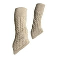 thumbnail image 3 of yotijay Figure Skating Leg Warmers Calf Socks Set for Winter Sports Activities Women Beige, 3 of 9