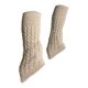 thumbnail image 3 of Calentadores de pierna de patinaje figurado altos calcetines calientes calientes calcetines de calcetines de patinaje de cable para entrenamiento de Beige, 3 of 8