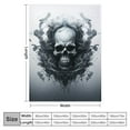thumbnail image 4 of JEUXUS Navy Blue Skull Blanket Comfort Warmth&nbsp;Soft&nbsp;Cozy&nbsp;Air&nbsp;Conditioning&nbsp;Machine Wash Black&nbsp;and&nbsp;White Rose&nbsp;Skull&nbsp;Sherpa&nbsp;Blanket&nbsp;(Navy Blue Skull), 4 of 6