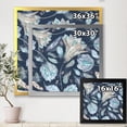 thumbnail image 4 of Designart 'Navy Blue Botanical Pattern With Feathers' Traditional Framed Art Print, 4 of 4