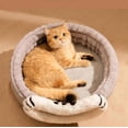 thumbnail image 2 of Cat Bed,2-in-1 Foldable Pet Sleeping Space for Enclosed Shelter & Thick Warm Safe Cushion | 11.81x9.8 Inch Cute Soft Cat Cave for Rest Spot & Indoor, 2 of 7