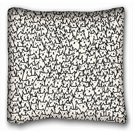 Lots Of Cushions WinHome A Lot Of Cats Cute Throw Pillow Case Cases Cover Cushion Covers Sofa Size 20x20 Inches Two Side ()