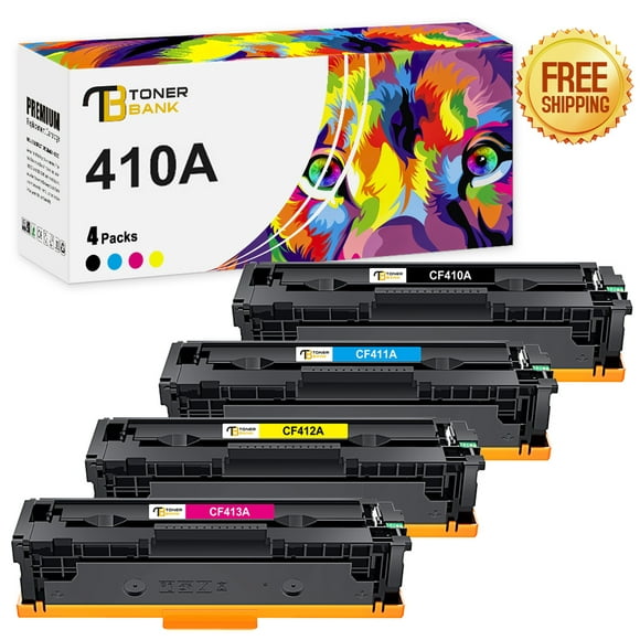 410A Toner Cartridge Compatible for HP 410A 410X CF410A CF410X M477fdw Color Laserjet MFP M477fnw M452dn M477fdn M452nw Pro M477 M452 M377 Printer Ink ( Black Cyan Magenta Yellow 4 Pack )