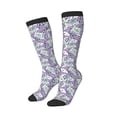 thumbnail image 2 of Balery Lavender Flowers Printed Novelty Socks Men's Women's Crew Socks Sports Socks Knee High Socks Cotton Socks Quirky and Cool Socks, 2 of 9