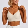 thumbnail image 2 of Ladies Lingerie Bras,V Neck Bra Padded Seamless Adjustable Straps Bralettes Everyday Basic Sleeping Bras, 2 of 6