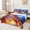 Orange Blue, variant on Manfei Boys Dinosaur Twin Sheet Sets 3pcs for Kids Boys, Orange Lightning Twin Fitted Sheet, Wild Animal Flat Sheet, Microfiber Bedroom Decor
